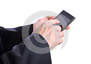 Hand and mobilephone