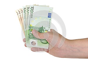 Hand with money