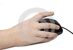 Hand with mouse