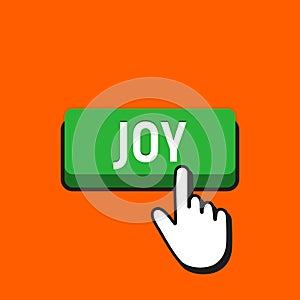 Hand Mouse Cursor Clicks the Joy Button.