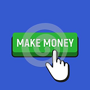 Hand Mouse Cursor Clicks the Make Money Button.