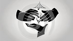 Hand Offering Flame Illustration