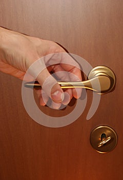 Hand opening close door