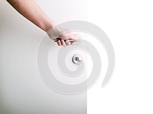 Hand opening door knob-white door.Knob door wooden door White stainless door knob or handle, hand knob door hand press door lock k