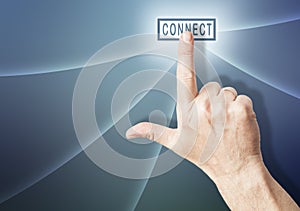 Hand over connect button