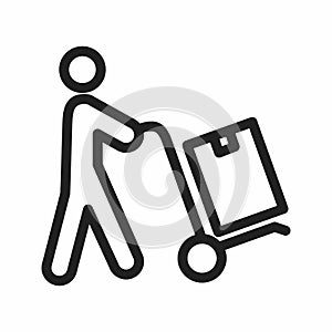 Hand Over Package icon vector