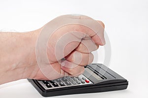 Hand over scientific calculator