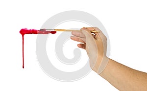 Hand with paint brush