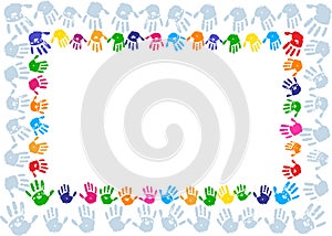 Hand paint print border