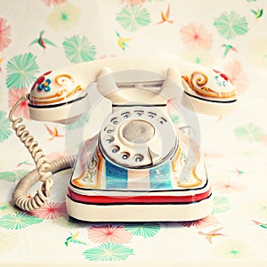 Hand paintd telephone