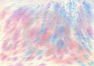 Hand-Painted Abstract Red Blue Pink Watercolor Background Texture