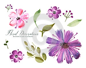 hand painted blossom flourish bouquet element in collection