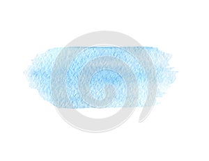 Hand painted blue watercolor texture isolated. Usable for cards, invitations and more. photo
