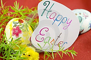 Hand painted decoupage Easter egg