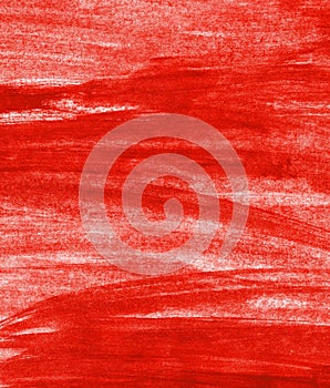 Hand painted dirty paintbrush texture with red color