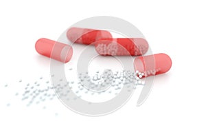 Medical Drugs Open on a white background photo
