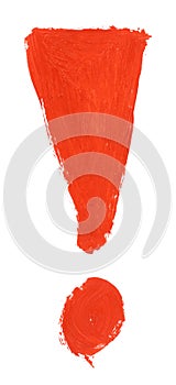 Hand painted exclamation mark