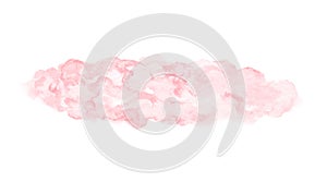 Hand painted pink watercolor texture isolated on the white background. Abstract template for cards and invitations