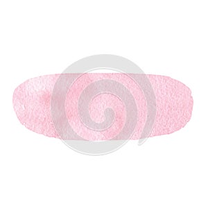 Hand painted pink watercolor texture isolated on the white background. Usable for greeting cards photo
