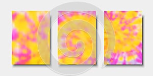 Hand painted psychedelic tie dye blurred background. Vector illustrations