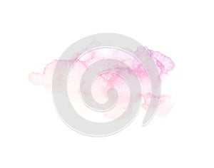 Hand painted purple and pink watercolor texture isolated on the white background