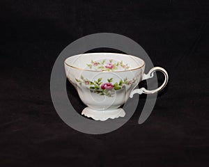 Hand painted rose pattern china tea cup