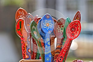  Hand-painted spoons on a traditional fair