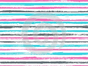 Hand painted stripes clothes seamless vector pattern.