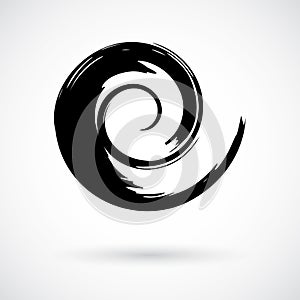 Hand painted swirl symbol
