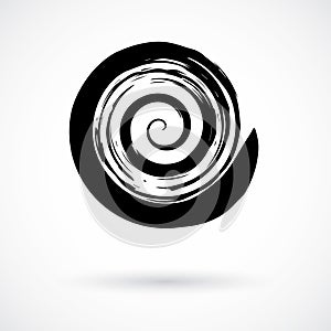 Hand painted swirl symbol