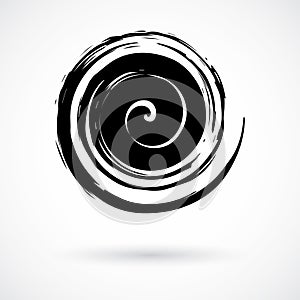 Hand painted swirl symbol