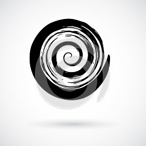 Hand painted swirl symbol