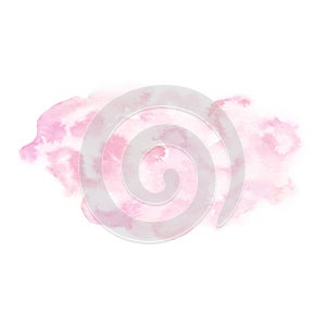 Hand painted vector pink watercolor texture isolated on the white background. Template for cards and invitations