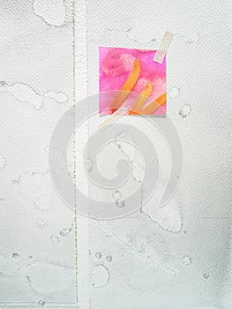 Hand Painted Watercolor Background Paper Texture Abstract Composition Warm Cool Tones