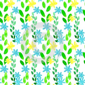 Hand painted watercolor floral background.