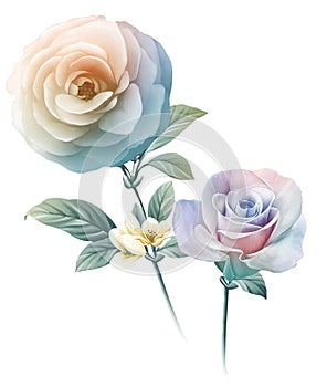 Flower Illustration pattern in simple background. Illustration flower in simple background.