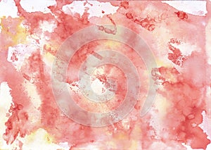 Hand-painted watercolour Abstract Paint Splashes in Red