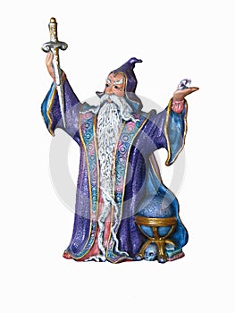 Hand painted wizard doll