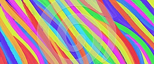 Hand painting rainbow with bright colors wide panorama background