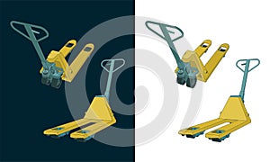 Hand pallet truck color drawings