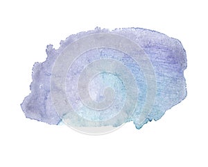 Hand panted abstract purple blue watercolor background