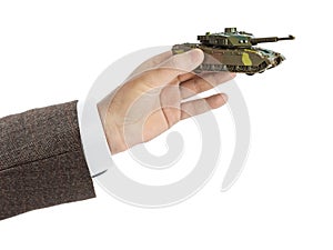 Hand with panzer photo