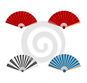 Hand paper fan.