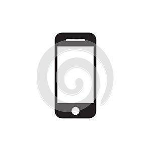 Hand phone icon vector. mobile phone smartphone device gadget in iphone style on the white background