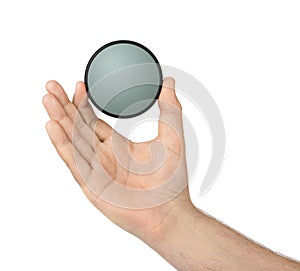 Hand with photo filter