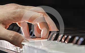 Hand of a piano player