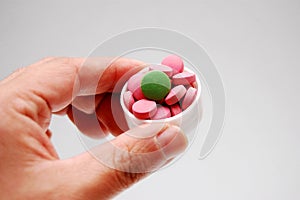 Hand with pill