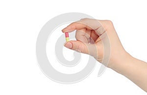 Hand with pill