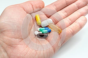 Hand with pills