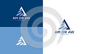 AM, AW, AE, AED,AED INITIAL LOGO